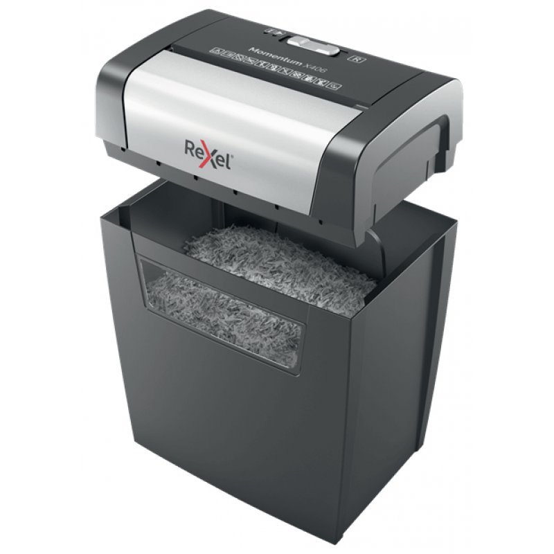 Rexel Momentum X406 paper shredder Particle-cut shredding Blue Grey