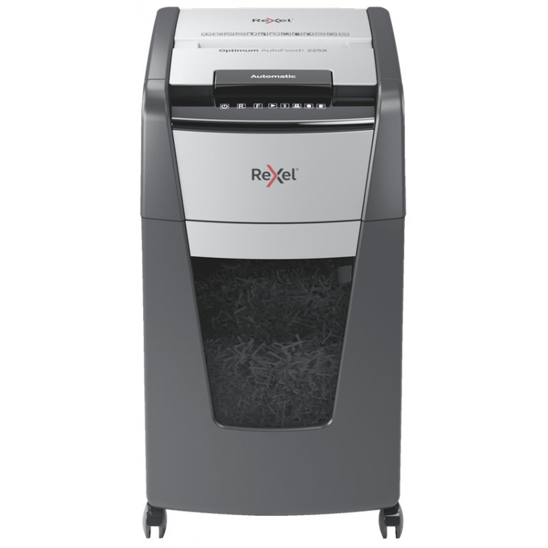 Rexel Optimum AutoFeed 225X paper shredder Cross shredding 55 dB 23 cm Black Grey