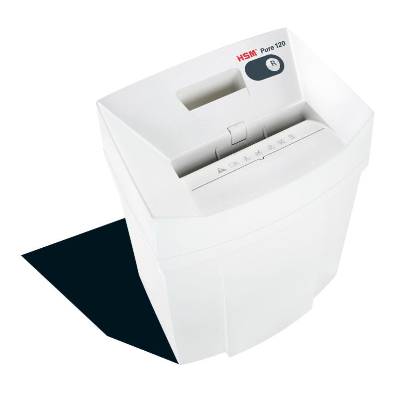 HSM Pure 120 destructeur de papier 55 dB 3,9 mm Anthracite, Blanc