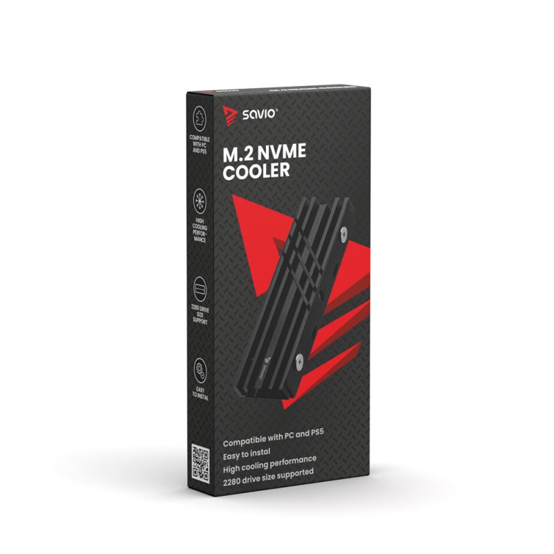 Savio Cooler M.2 NVMe 2280, AK-60 diskams Refroidisseur d'air