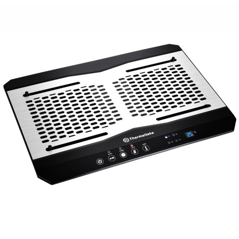 Thermaltake CL-N002-PL12BL-A système de refroidissement pour ordinateurs portables 1300 tr/min Aluminium, Noir