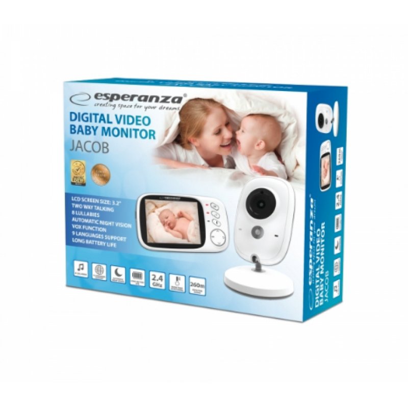 Esperanza EHM002 LCD Baby Monitor 3 2 White