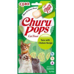 CIAO Churu Pops Tuna with Chicken Cat Treat Chicken, Tuna 15 g