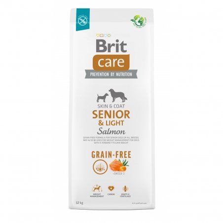 Brit 8595602558926 Alimentation sèche pour chiens 12 kg Senior Pomme de terre, Saumon