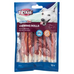 TRIXIE Denta Fun Duck Chewing Rolls Dog Snacks 80 g