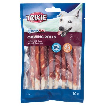 TRIXIE Denta Fun Duck Chewing Rolls Dog Snacks 80 g