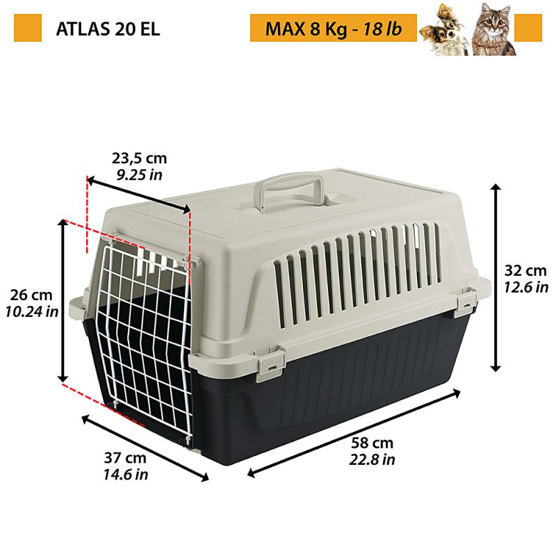 Ferplast Atlas 20 EL Caisse de transport pour animaux de compagnie