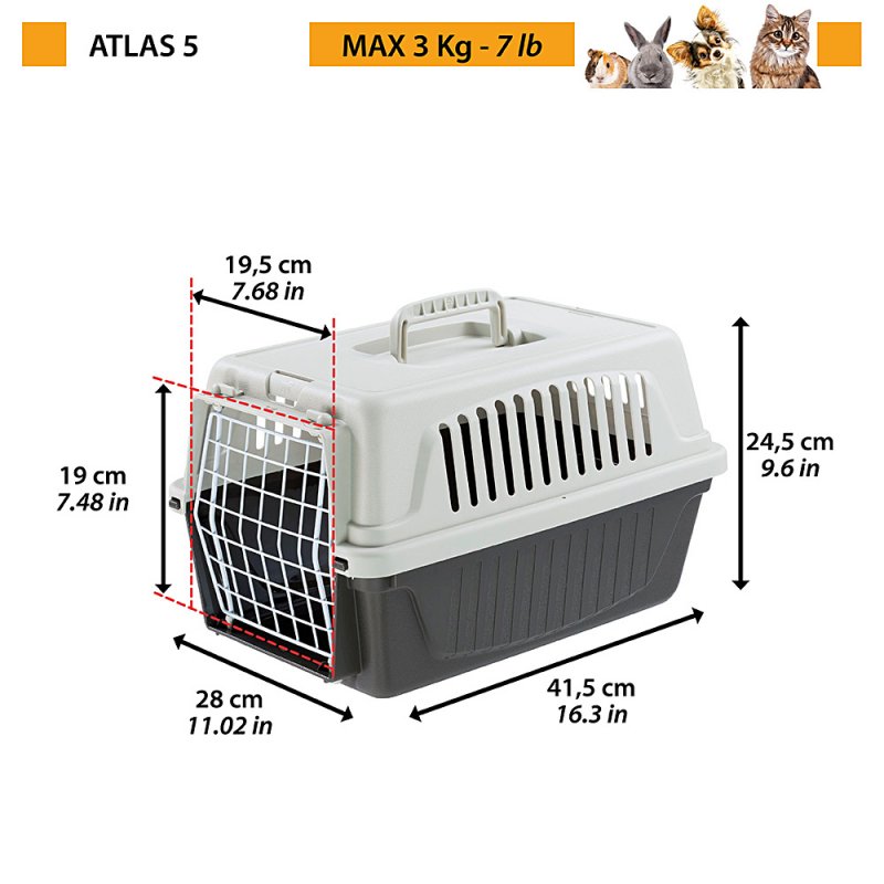 FERPLAST Atlas 5 pet carrier - grey