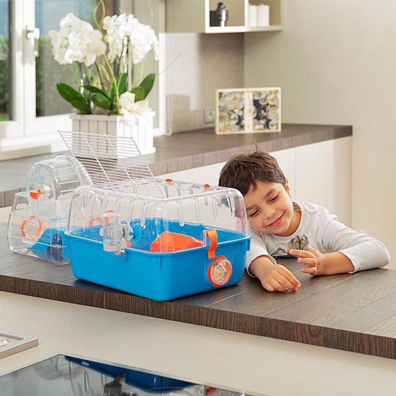 Ferplast Combi 2 Hamster Bleu, Transparent