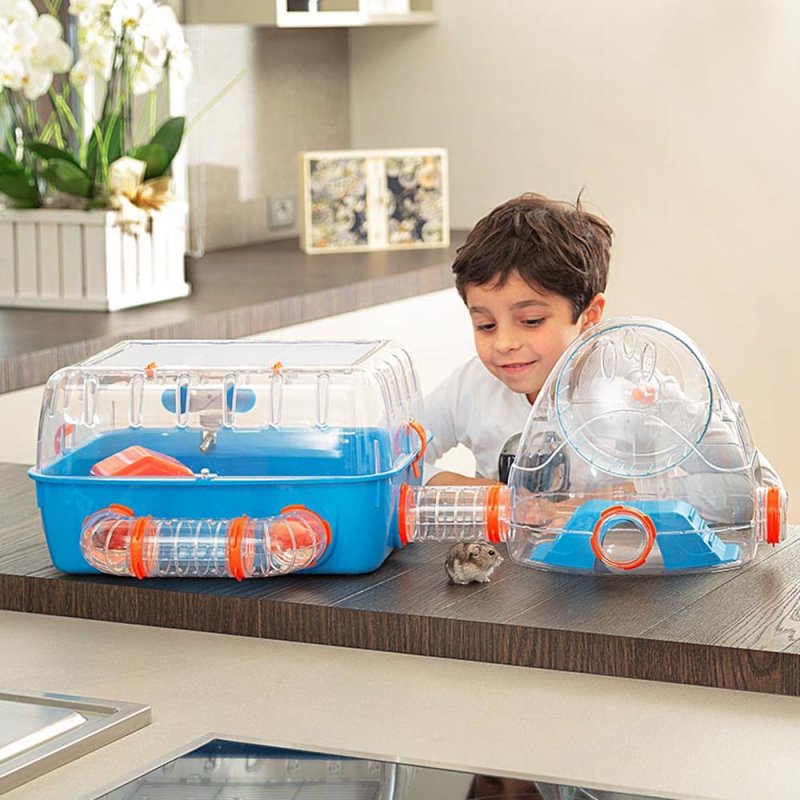 Ferplast Combi 2 Hamster Blue, Transparent