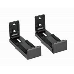 Gembird WM-SB-01 support de haut-parleurs Mur Acrylonitrile-Butadiène-Styrène (ABS), Acier Noir
