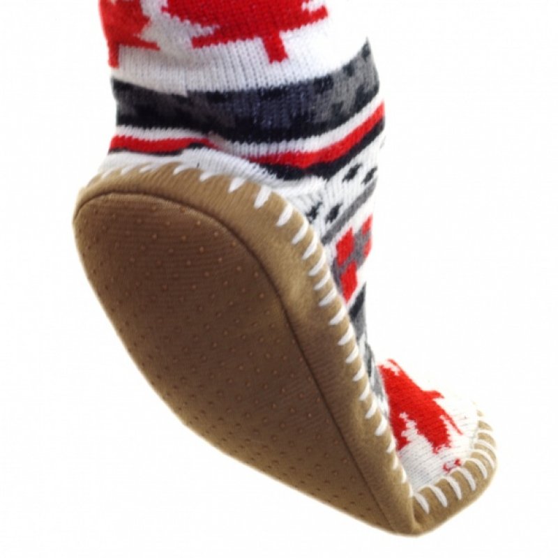 Glovii GOBM pantoufle Chaussons montants Femelle uni Gris, Rouge, Blanc