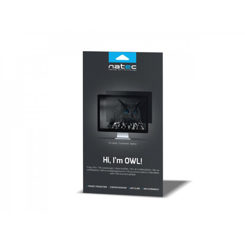 NATEC Owl Filtre de confidentialité sans bords pour ordinateur 54,6 cm (21.5")