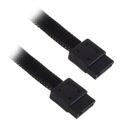 Silverstone SATA III Kabel 50cm - sleeved black