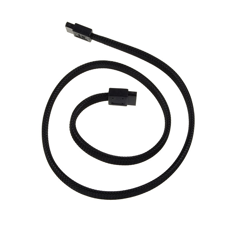 Silverstone SATA III Kabel 50cm - sleeved black