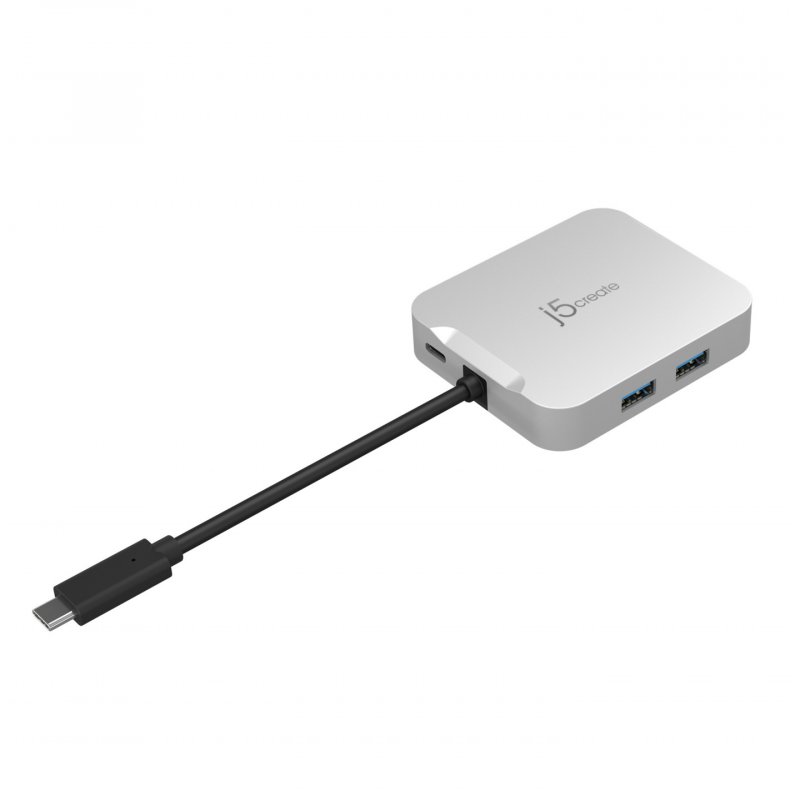 j5create JCD391 4K60 Elite USB-C® PD Multi-Port Adapter Silver