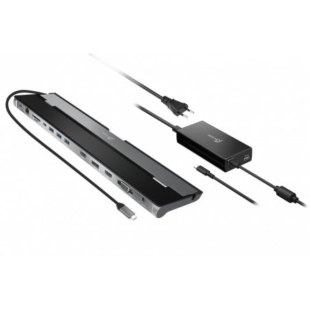 j5create JCD543P-EN Station d'Accueil USB-C Triple Achage avec Adaptateur 100W PD - UE