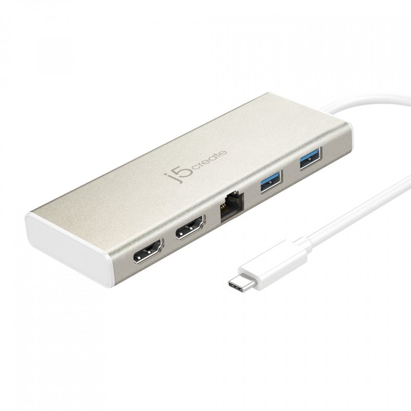 j5create JCD381-N USB Type-C™ Double HDMI Mini Dock-Ethernet / HUB USB 3.1 / PD2.0