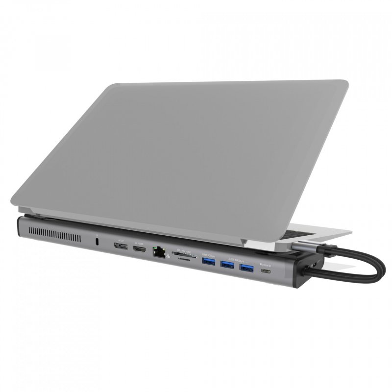 j5create JCD552 M.2 NVMe® USB-C® Gen 2 Docking Station Silver and Black