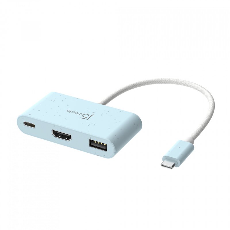 j5create JCA379EC-N USB-C écologique vers HDMI™ et USB™ Type-A avec Power Delivery