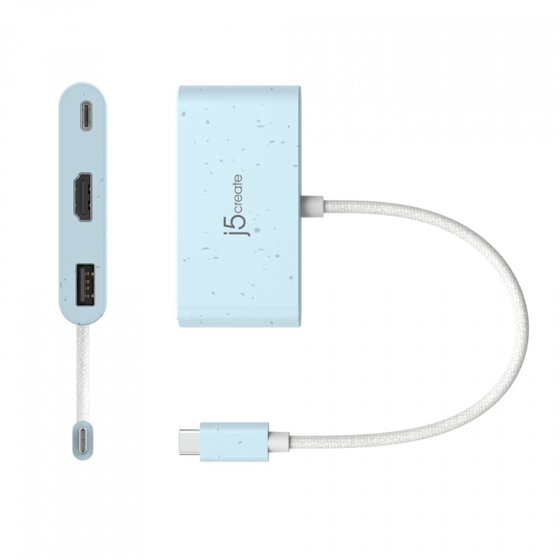 j5create JCA379EC - USB-C® to HDMI™ & USB™ Type-A with Power Delivery