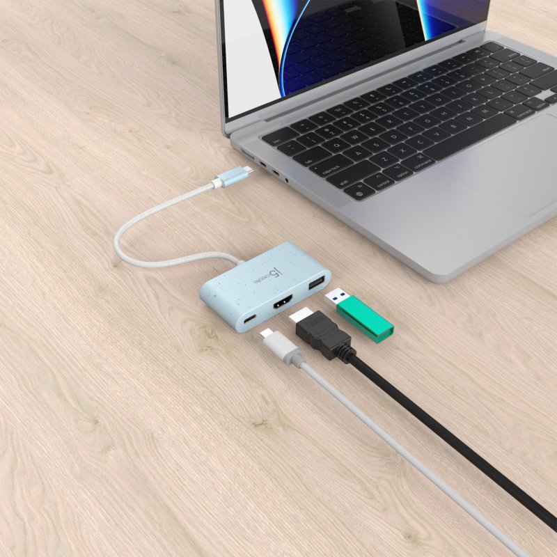 j5create JCA379EC - USB-C® to HDMI™ & USB™ Type-A with Power Delivery