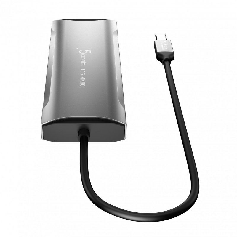 j5create JCD392 4K60 Elite USB-C® 10Gbps Travel Dock Space Grey