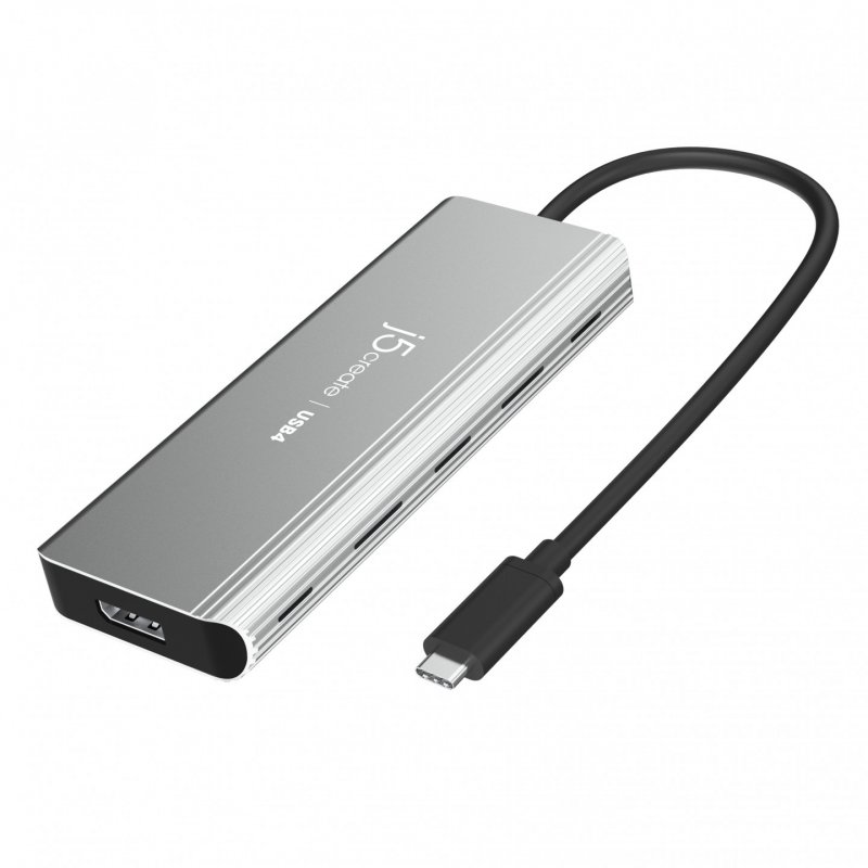 j5create JCD401 USB4™ Dual 4K Multi-Port Hub Silver
