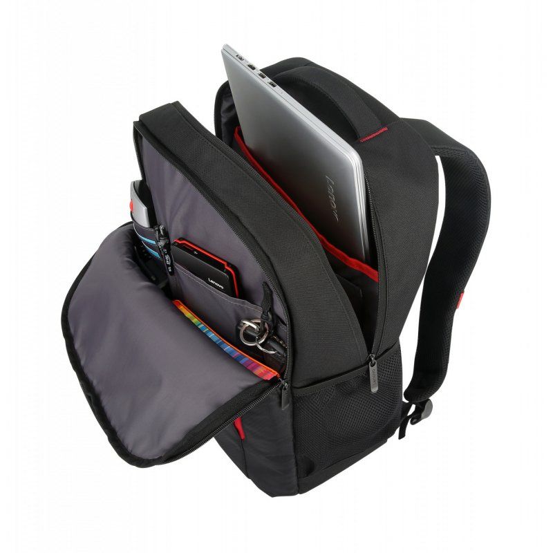 Lenovo B515 39,6 cm (15.6") Sac à dos Noir, Rouge