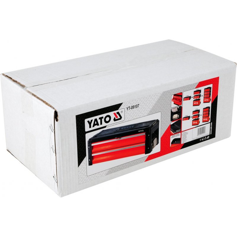 Yato YT-09107 small parts/tool box Metal Black Red