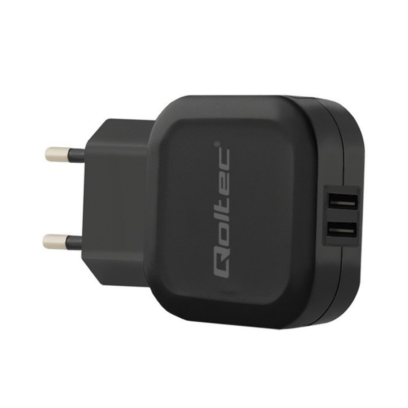 Qoltec 50186 Charger 17W | 5V | 3.4A | 2xUSB