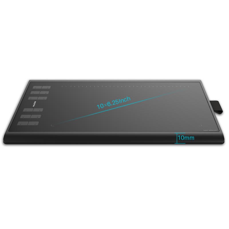 HUION H1060P tablette graphique Noir 5080 lpi 250 x 160 mm USB