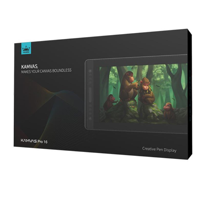HUION Kamvas Pro 16 tablette graphique Noir 5080 lpi 344,16 x 193,59 mm USB