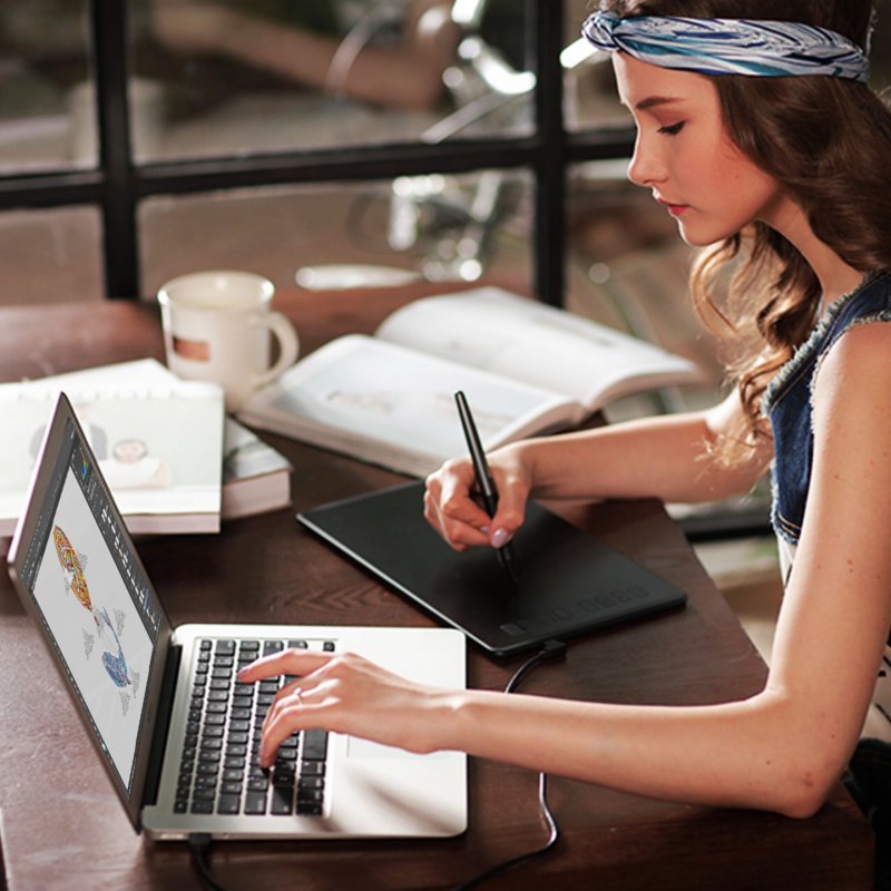 HUION H950P graphic tablet Black 5080 lpi 220 x 137 mm USB