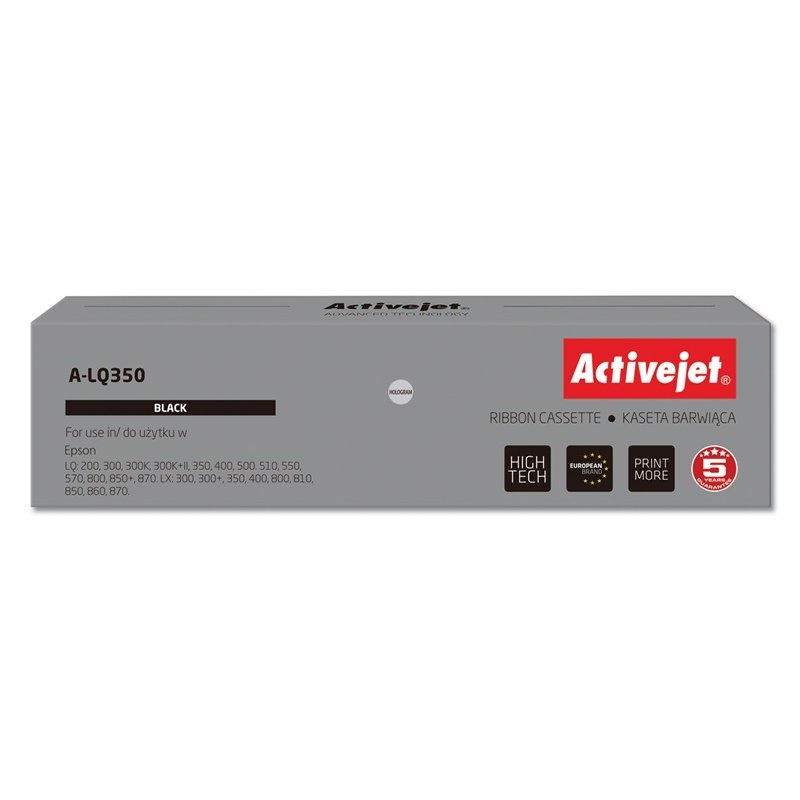 Activejet Ruban A-LQ350 (remplacement pour Epson S015633 Suprême noir)