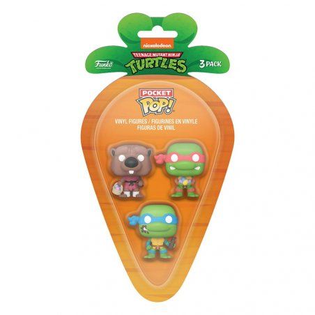 Tortues Ninja pack 3 figurines Pocket POP! Vinyl L/R/S 4 cm