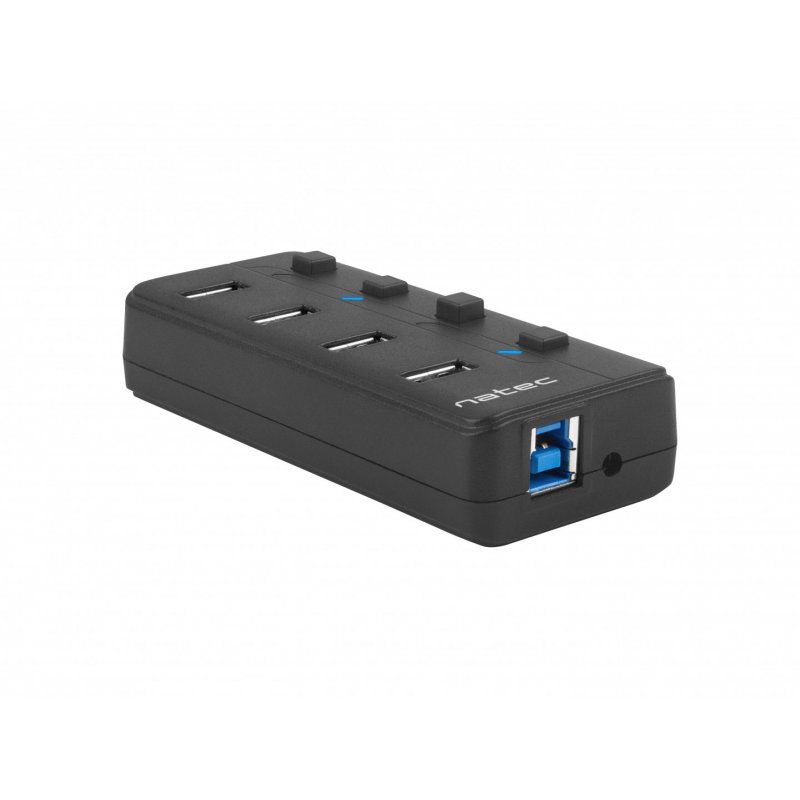 HUB NATEC MANTIS 2 USB 3.0 4 PUERTOS ON OFF CON ALIMENTADOR