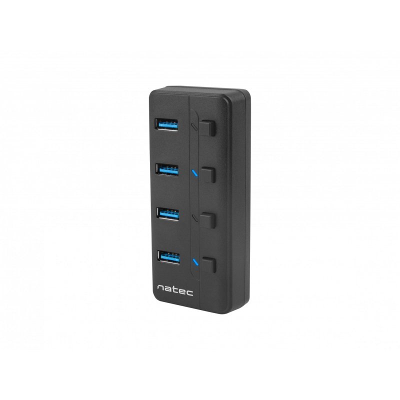 HUB NATEC MANTIS 2 USB 3.0 4 PUERTOS ON OFF CON ALIMENTADOR