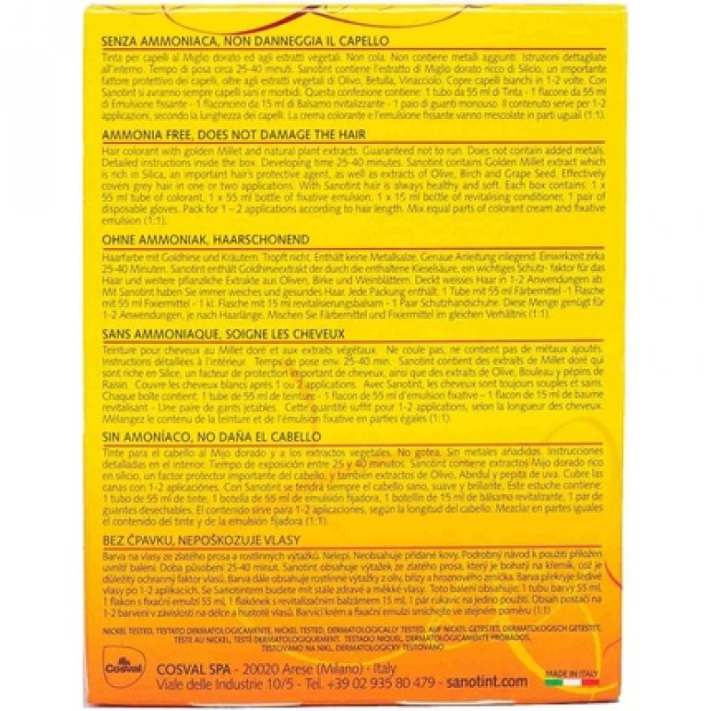 Sanotint 4% PPD No Ammonia Copper Blonde Hair Dye 16