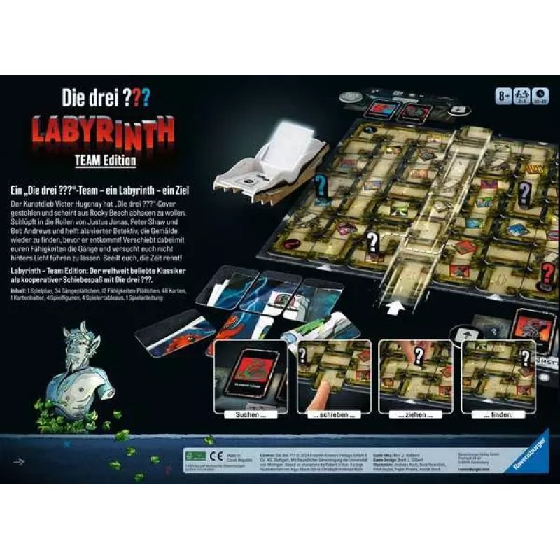 Les Trois Jeunes Détectives jeu de plateau Labyrinth Team Edition *ALLEMAND*