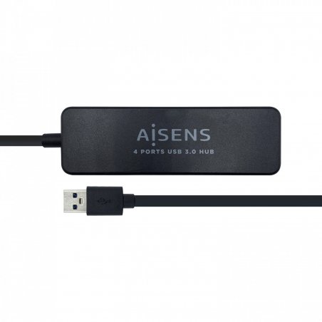 AISENS A106-0399 interface hub USB 3.2 Gen 1 (3.1 Gen 1) Type-A 5000 Mbit/s Black