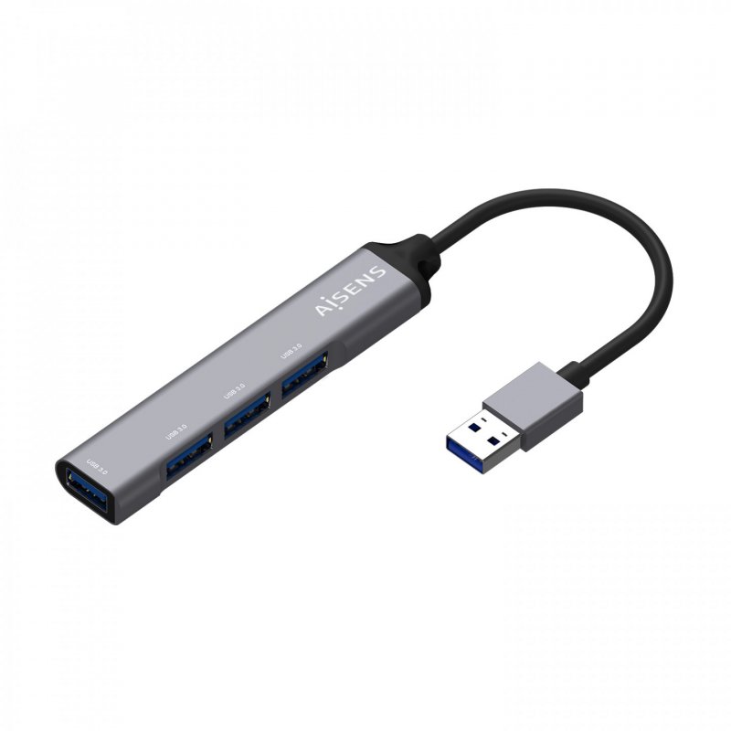 AISENS A106-0540 hub & concentrateur USB 3.2 Gen 1 (3.1 Gen 1) Type-A 5000 Mbit/s Gris