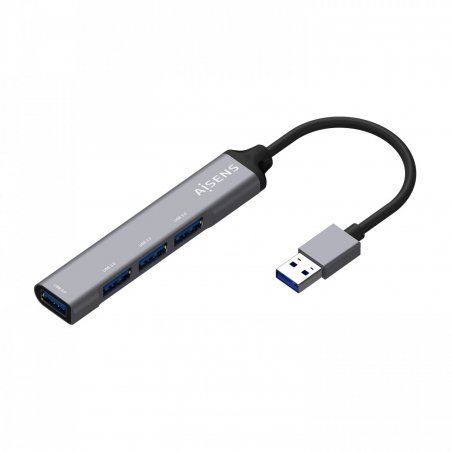 AISENS A106-0540 interface hub USB 3.2 Gen 1 (3.1 Gen 1) Type-A 5000 Mbit/s Grey