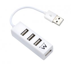 Ewent EW1122 hub & concentrateur USB 2.0 Blanc