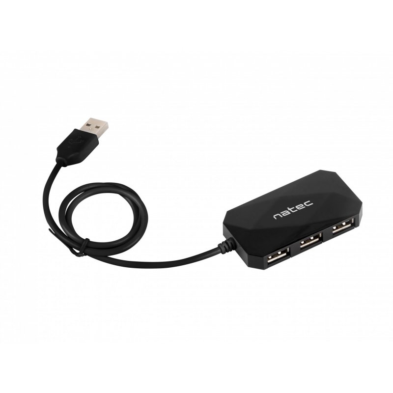 NATEC NHU-0647 interface hub USB 2.0 480 Mbit/s Black