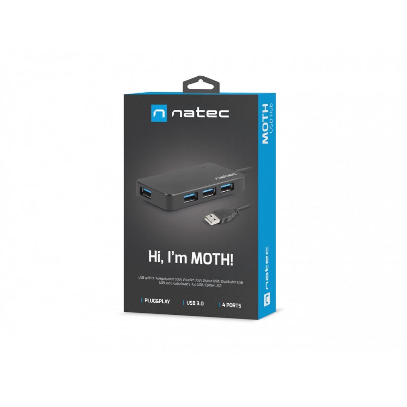NATEC Moth USB 2.0 5000 Mbit/s Noir