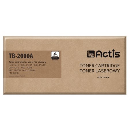 Actis Cartouche de toner TB-2000A (remplacement Brother TN-2000/TN-2005 Standard 2500 pages noir)