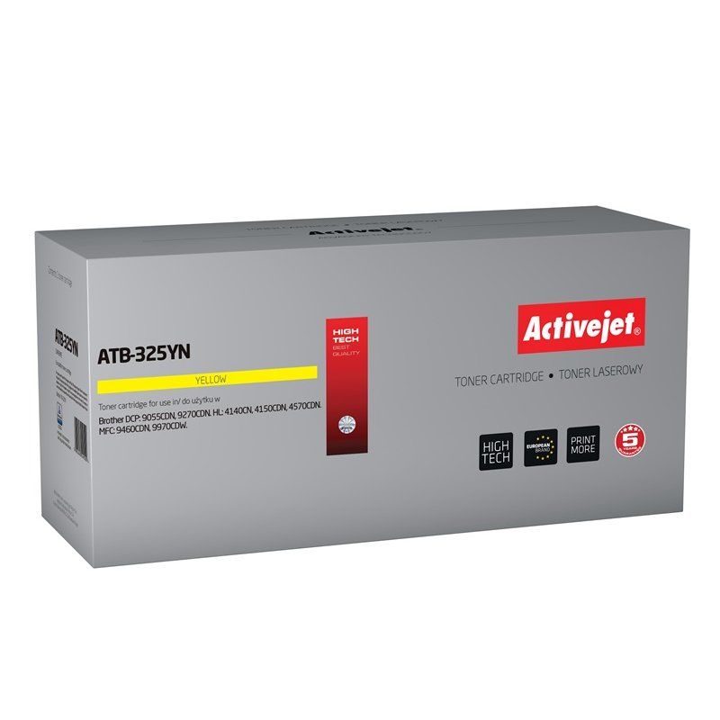 Activejet Cartouche de toner ATB-325YN (remplacement Brother TN-325Y Supreme 3500 pages jaune)