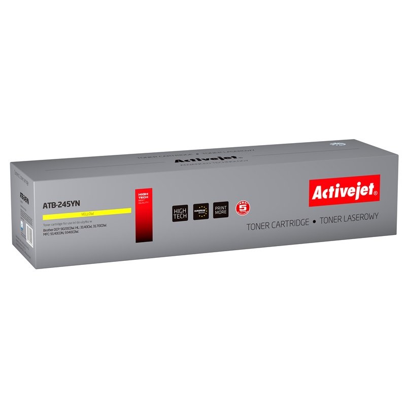 Activejet Cartouche de toner ATB-245YN (remplacement Brother TN-245Y Supreme 2200 pages jaune)