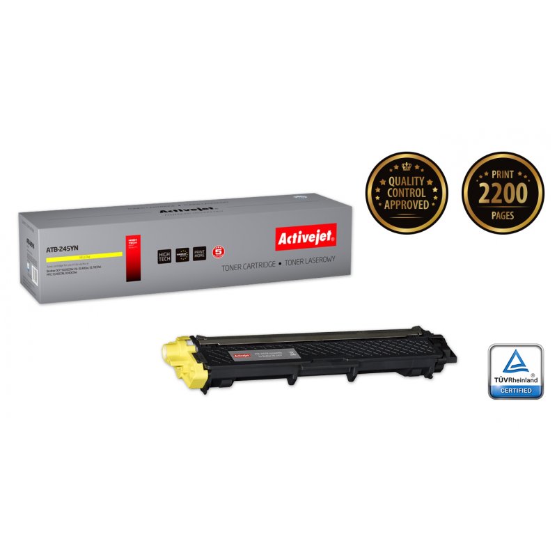 Activejet Cartouche de toner ATB-245YN (remplacement Brother TN-245Y Supreme 2200 pages jaune)